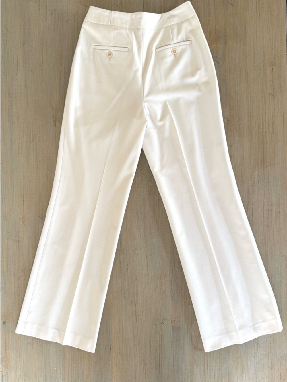 Talbots Heritage Wide-Leg Ivory Trousers Size 6 - Picture 3 of 8